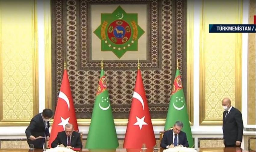 TÜRKMENISTAN'DA TARIHI GÜN: 9 MADDELIK ANLAŞMA IMZALANDI! BAŞKAN ERDOĞAN'DAN ÖNEMLI AÇIKLAMALAR.