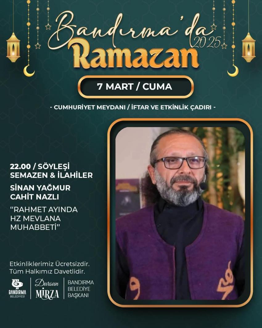 BANDIRMA BELEDİYESİ RAMAZAN AYI ETKİNLİK PROGRAMI