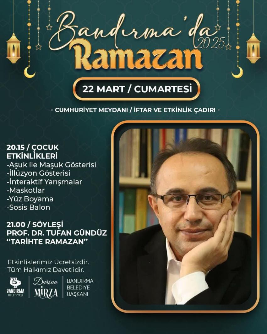 BANDIRMA BELEDİYESİ RAMAZAN AYI ETKİNLİK PROGRAMI