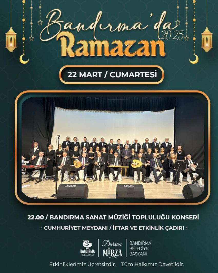 BANDIRMA BELEDİYESİ RAMAZAN AYI ETKİNLİK PROGRAMI