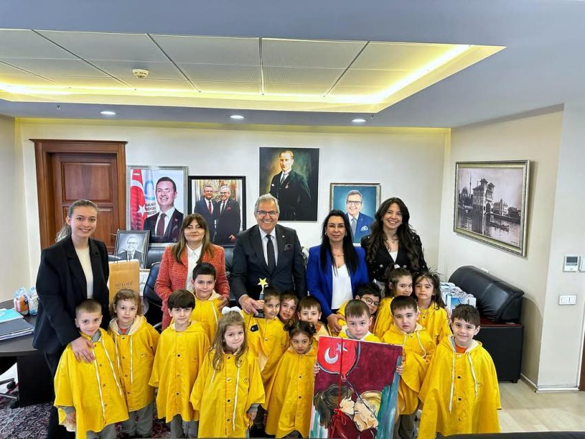 BANDIRMA’NIN GURURU MUTLU ÇOCUKLAR ANAOKULU BAŞKAN MİRZA’YI ZİYARET ETTİ