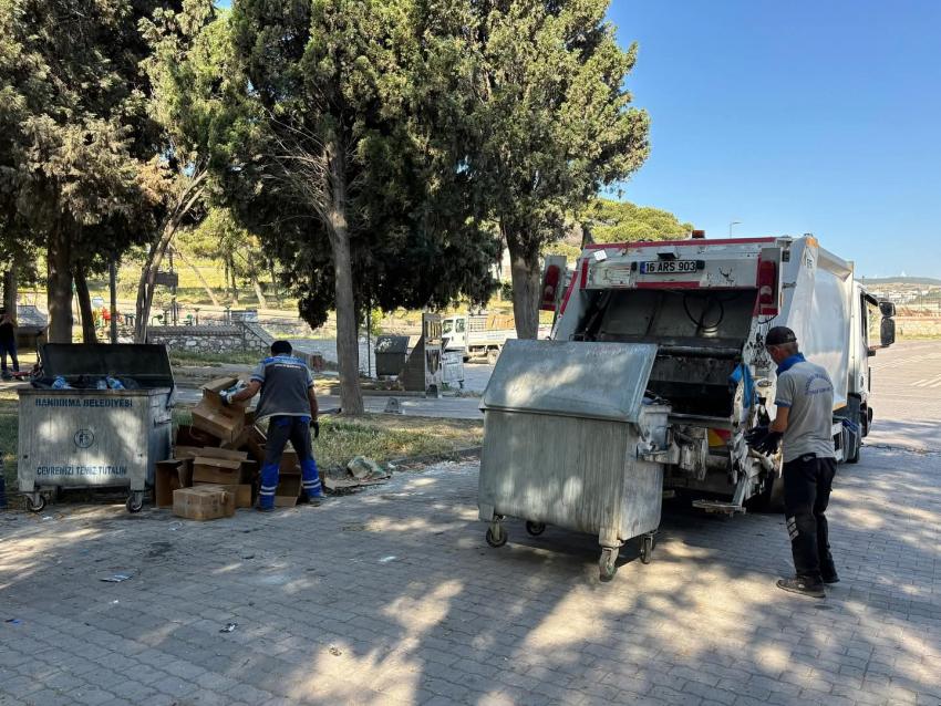 BANDIRMA BELEDİYESİ'NDEN ZİRAAT BAHÇESİ İÇİN TEMİZLİK SEFERBERLİĞİ