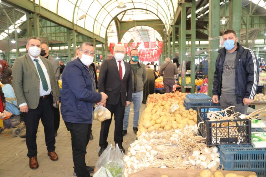 “DEVECİLER’DEN PAZAR ESNAFINA ZİYARET”