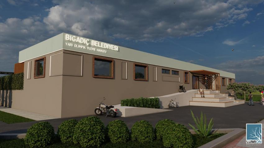 BİGADİÇ’TE İKİNCİ YARI OLİMPİK HAVUZ İNŞAATI BAŞLADI