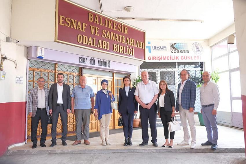 İYİ PARTI BALIKESIR İL BAŞKANI URAL BALIKESIR ESNAF VE SANATKARLAR ODALARI BIRLIĞI ZIYARETINDE