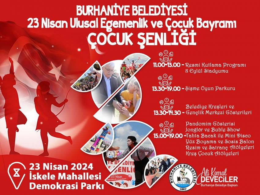 ÇOCUKLAR, BAYRAMLARINI BURHANİYE’DE DOYASIYA KUTLAYACAK