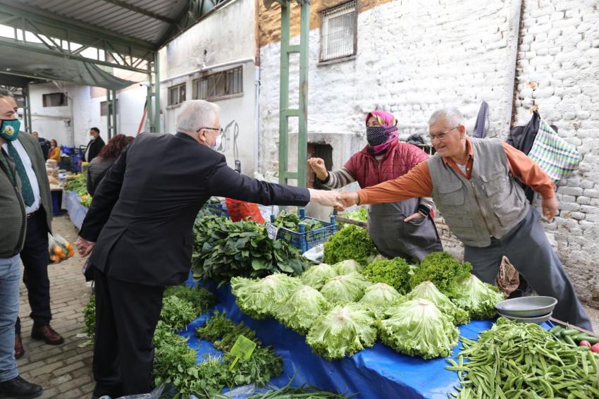 “DEVECİLER’DEN PAZAR ESNAFINA ZİYARET”