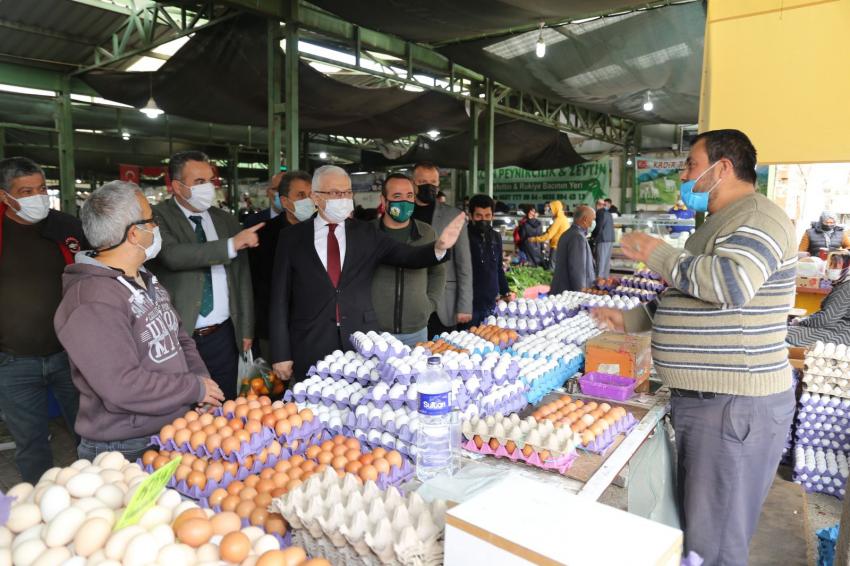 “DEVECİLER’DEN PAZAR ESNAFINA ZİYARET”