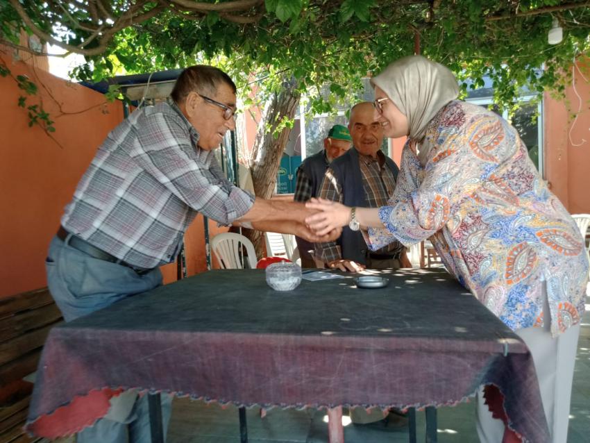 BELGİN UYGUR İLÇE ZİYARETLERİNE DEVAM EDİYOR