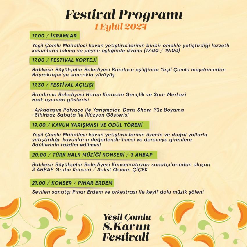 Yeşil Çomlu Kavun Festivali Başlıyor!