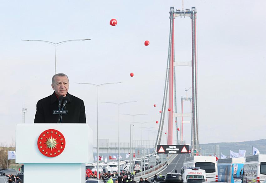 CUMHURBAŞKANI ERDOĞAN: ÇANAKKALE BUGÜN YEPYENI BIR GELECEĞE KUCAK AÇIYOR