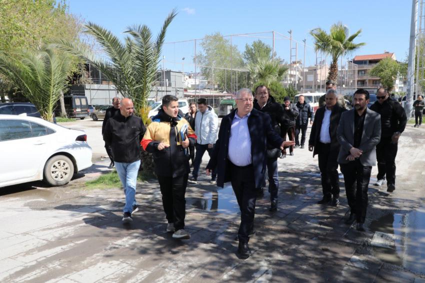 BAŞKAN MEHMET ERTAŞ ÇALIŞMALARI YERİNDE İNCELEDİ