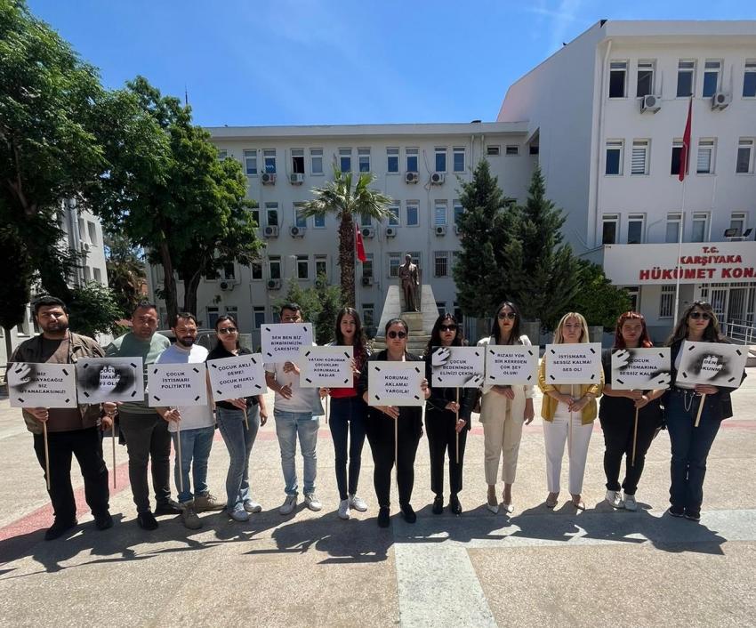 CHP KARŞIYAKA İLÇE ÖRGÜTÜ 13 YAŞINDAKİ KIZ ÇOCUĞUNA  YAPILAN CİNSEL İSTİSMARI  PROTESTO ETTİ