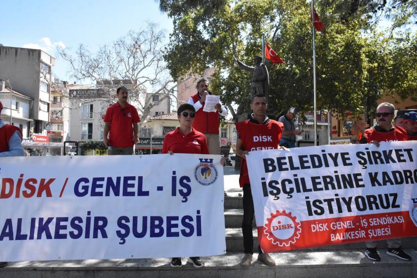 BELEDIYE ŞIRKET İŞÇILERI DE KADRO İSTIYOR!