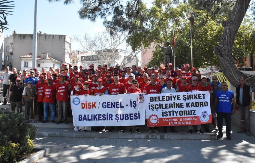 BELEDIYE ŞIRKET İŞÇILERI DE KADRO İSTIYOR!