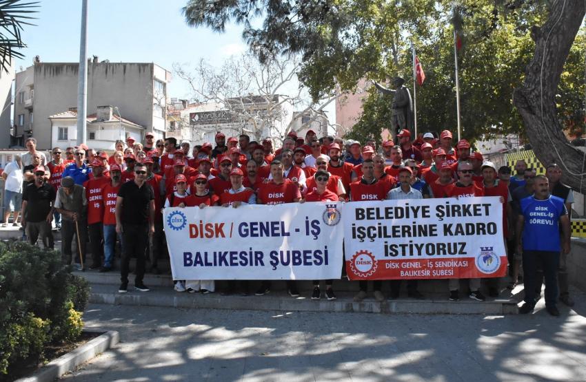 BELEDIYE ŞIRKET İŞÇILERI DE KADRO İSTIYOR!