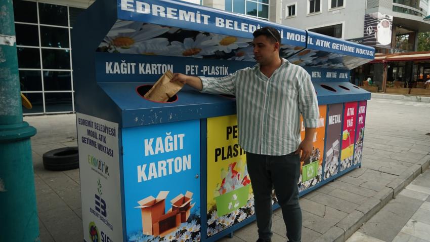 EDREMİT’TE MOBİL ATIK GETİRME NOKTALARI KURULUYOR