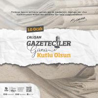 BANDIRMA BELEDİYE BAŞKANI SN. DURSUN MİRZA'NIN 10 OCAK ÇALIŞAN GAZETECİLER GÜNÜ MESAJI