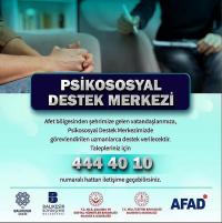 DEPREMZEDELERE ÜCRETSIZ PSIKOSOSYAL DESTEK