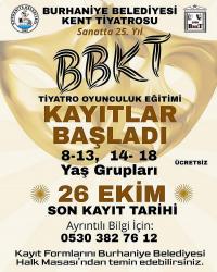 BBKT’NİN TİYATRO OYUNCULUK EĞİTİMİ KAYITLARI BAŞLADI
