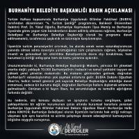 BURHANİYE BELEDİYE BAŞKANLIĞI BASIN AÇIKLAMASI
