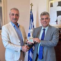 GÜZELKASAP'TAN YUNANİSTAN İZMİR BAŞKONSOLOSU KONSTAS'A HOŞ GELDİNİZ ZİYARETİ