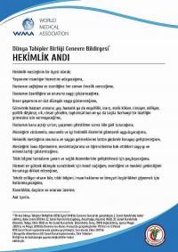 Tabip Odası'ndan Hekimlik Andı Açıklaması