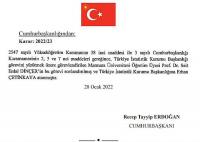 TÜİK BAŞKANI SAIT ERDAL DINÇER GÖREVDEN ALINDI, YERINE ERHAN ÇETINKAYA ATANDI