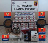 EDREMIT'TE KAÇAK TÜTÜN OPERASYONU