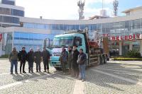 BURHANİYE'DEN HATAY'A İŞ MAKİNELERİ GÖNDERİLDİ