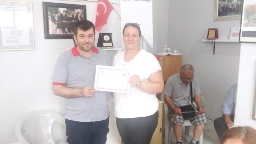 MAKEDONCA KURSUNA KATILANLARA BELGELERİ VERİLDİ