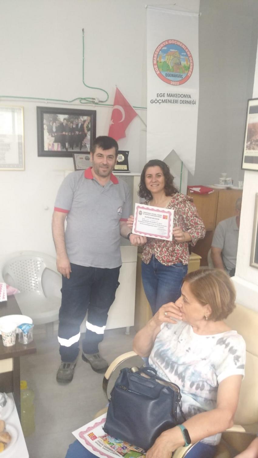 MAKEDONCA KURSUNA KATILANLARA BELGELERİ VERİLDİ