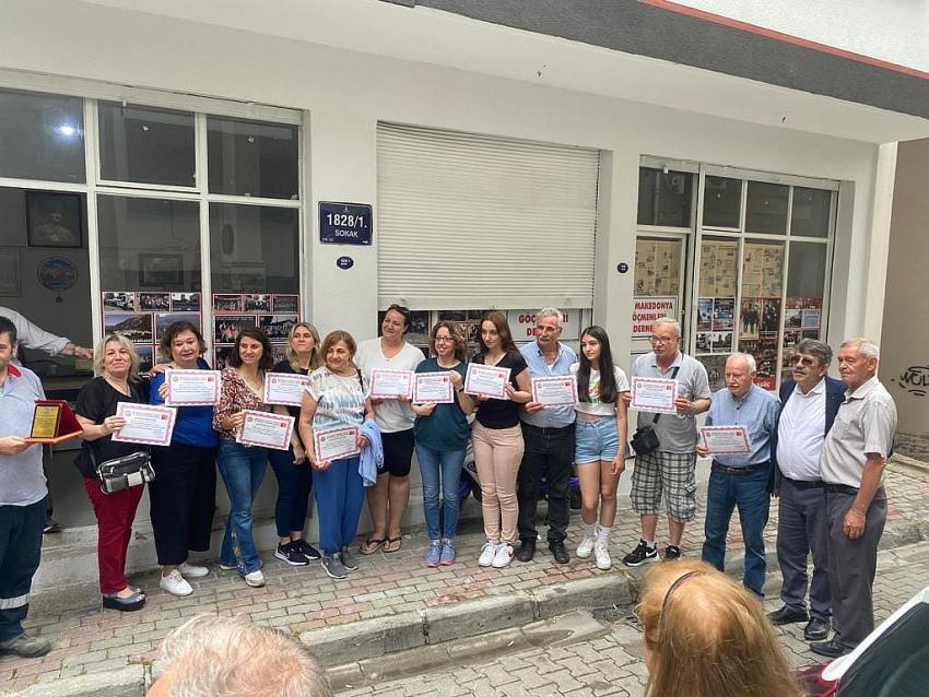 MAKEDONCA KURSUNA KATILANLARA BELGELERİ VERİLDİ