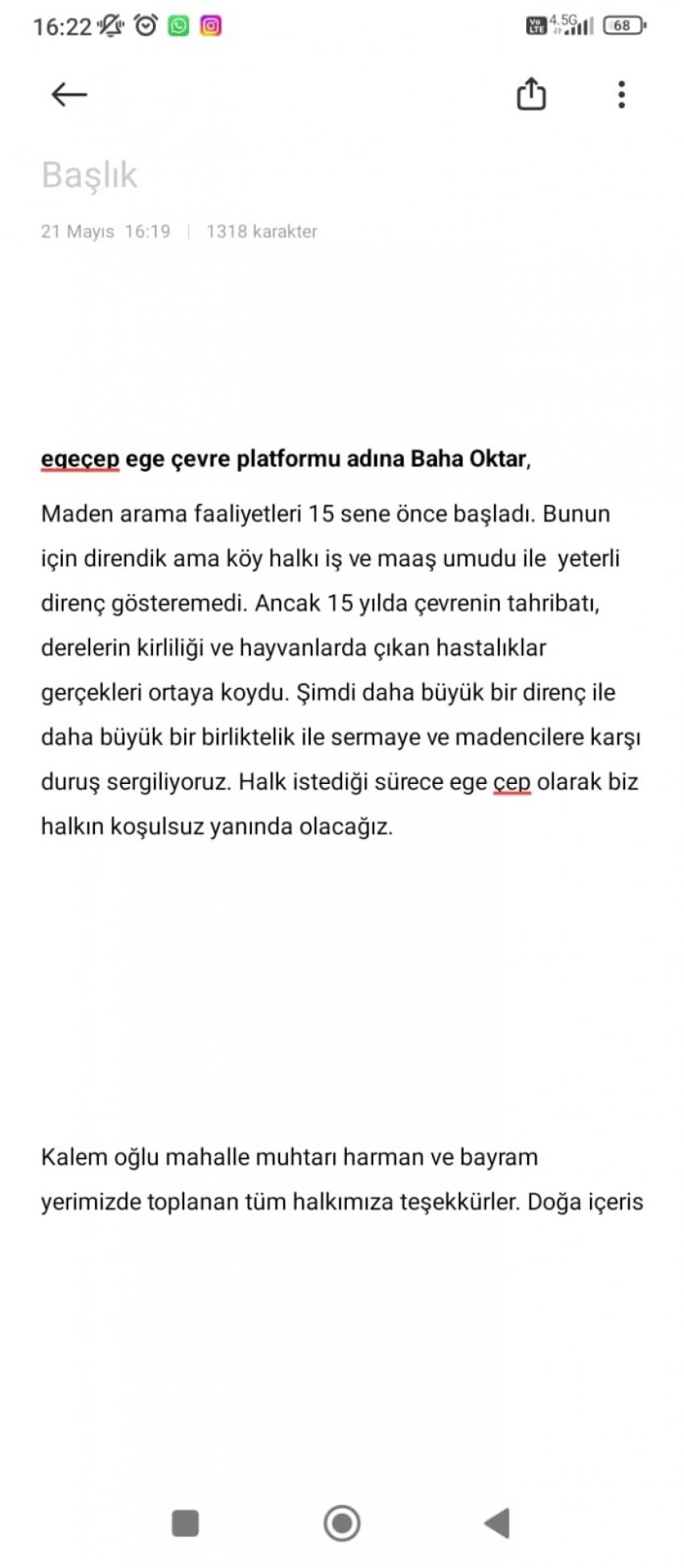 ORMAN MADENDEN DAHA DEĞERLİDİR