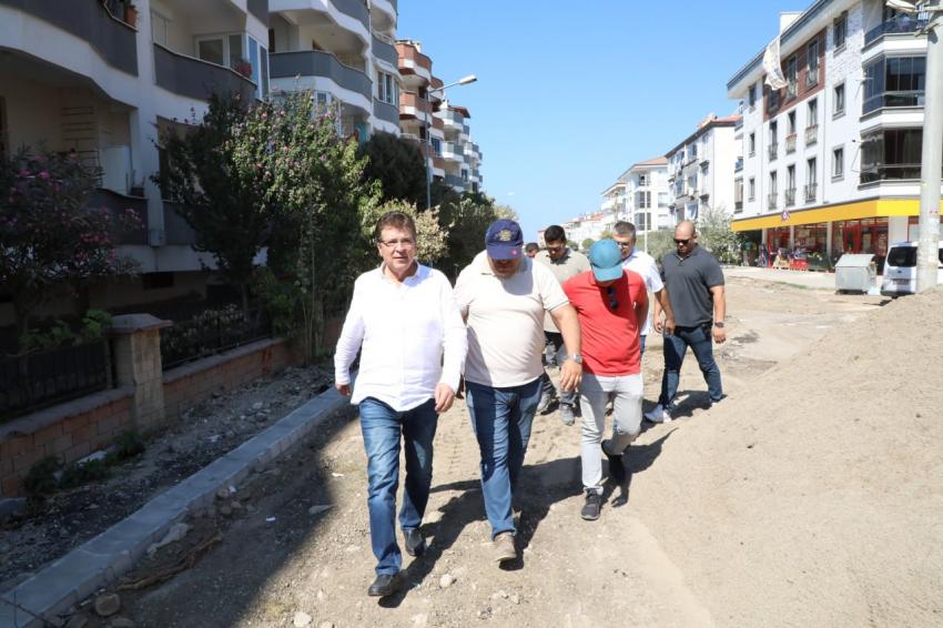 Başkan Arslan, Altınkum’da çalışmaları denetledi