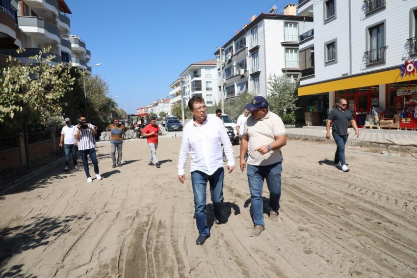 Başkan Arslan, Altınkum’da çalışmaları denetledi