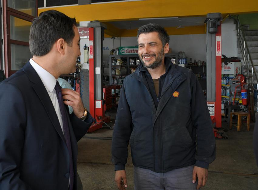 MUHAMMED VURMAZ, OTO SANATKARLARI KÜÇÜK SANAYİ SİTESİNİ ZİYARET ETTİ