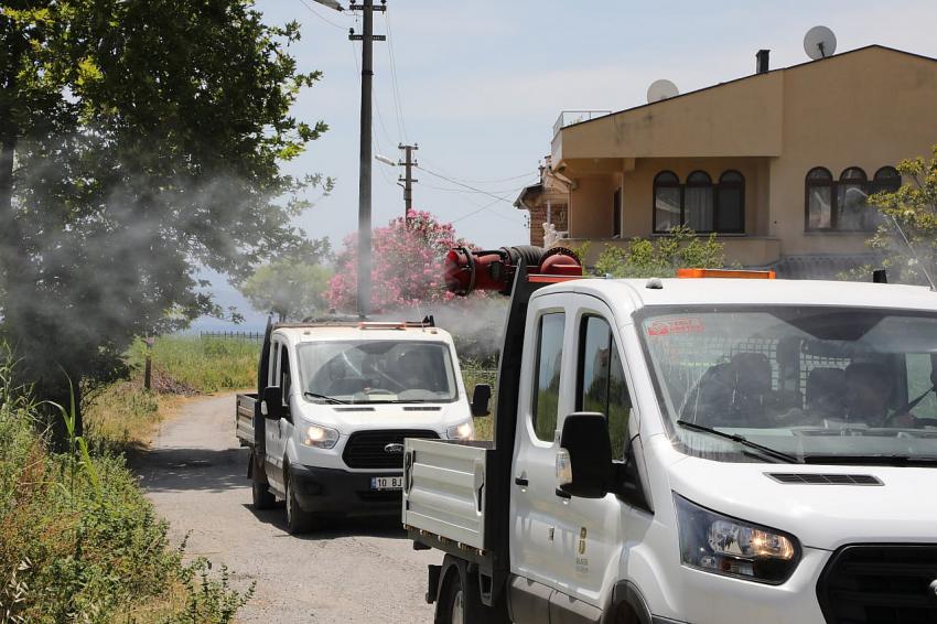 Edremit Belediyesi sinek ve haşere mücadelesine devam ediyor