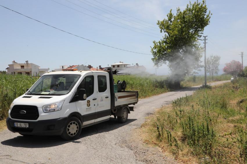 Edremit Belediyesi sinek ve haşere mücadelesine devam ediyor