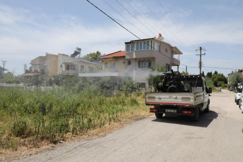 Edremit Belediyesi sinek ve haşere mücadelesine devam ediyor