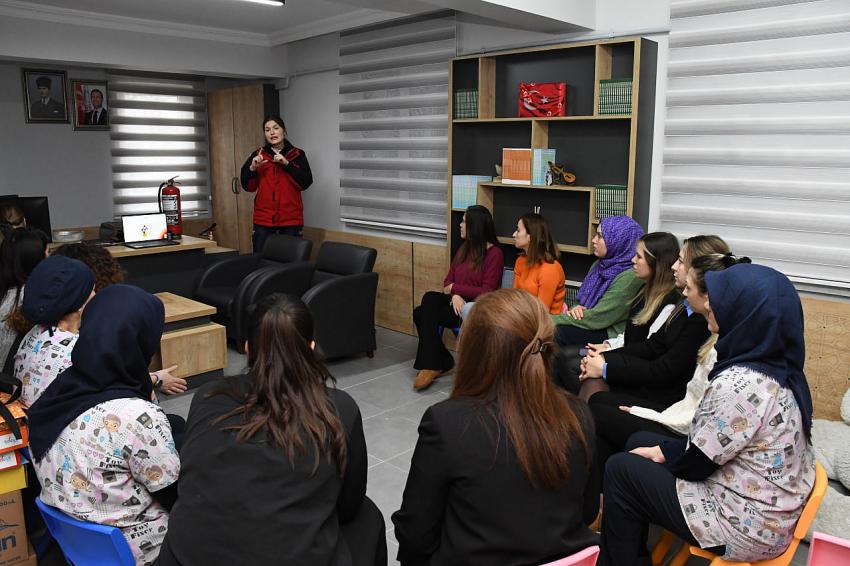 Büyükşehir’den öğrenci ve personele yangın eğitimi