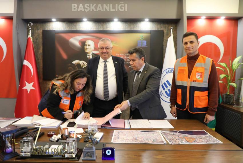 Edremit Belediyesi ve İDA-SAR arasında afet iş birliği protokolü imzalandı