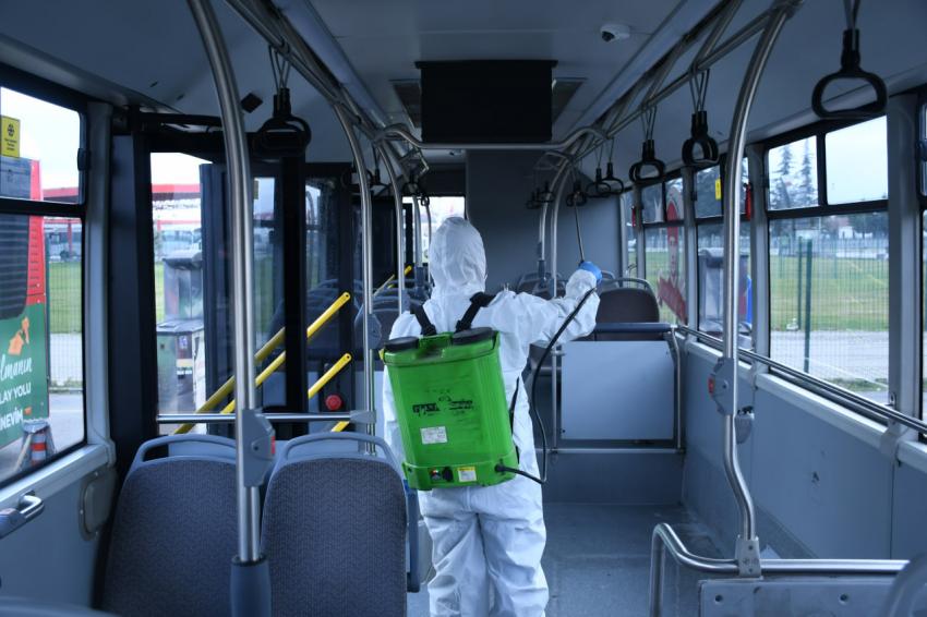 Büyükşehir’den hijyenik ortamda toplu taşıma hizmeti