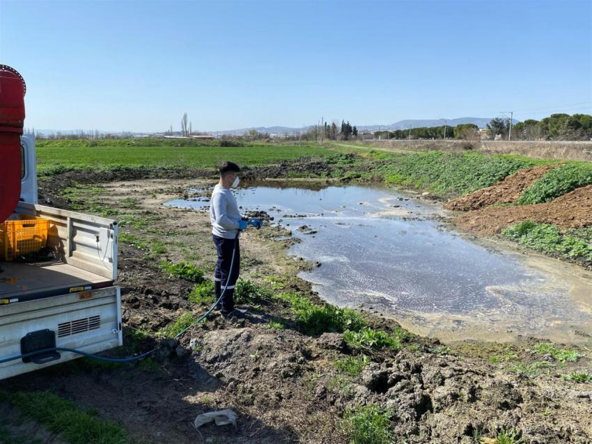 Balıkesir’de sivrisinekle ve haşereyle mücadele sürüyor
