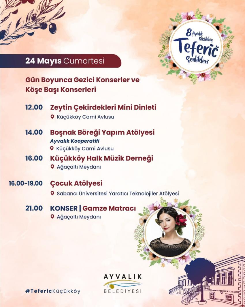 8’inci Ayvalık Küçükköy Teferic Şenlikleri Programı Belli Oldu