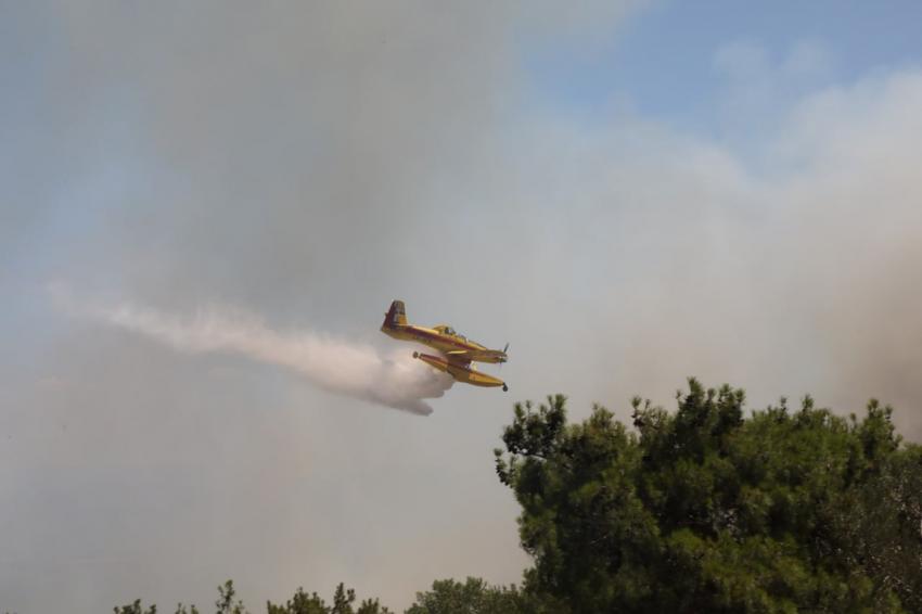  Edremit’te zeytinlikte çıkan yangın ormana sıçramadan söndürüldü