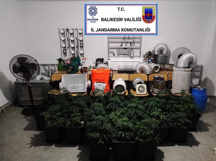 BALIKESIR İL JANDARMA KOMUTANLIĞI'NDAN UYUŞTURUCU OPERASYONU