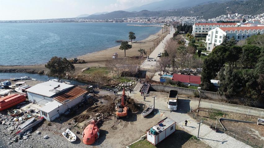 BÜYÜKŞEHIR’DEN GÜRE SAHIL YOLU’NDA HUMMALI ÇALIŞMA