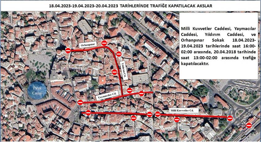 ÇARŞI MERKEZDE YOLLAR TRAFIĞE KAPANIYOR