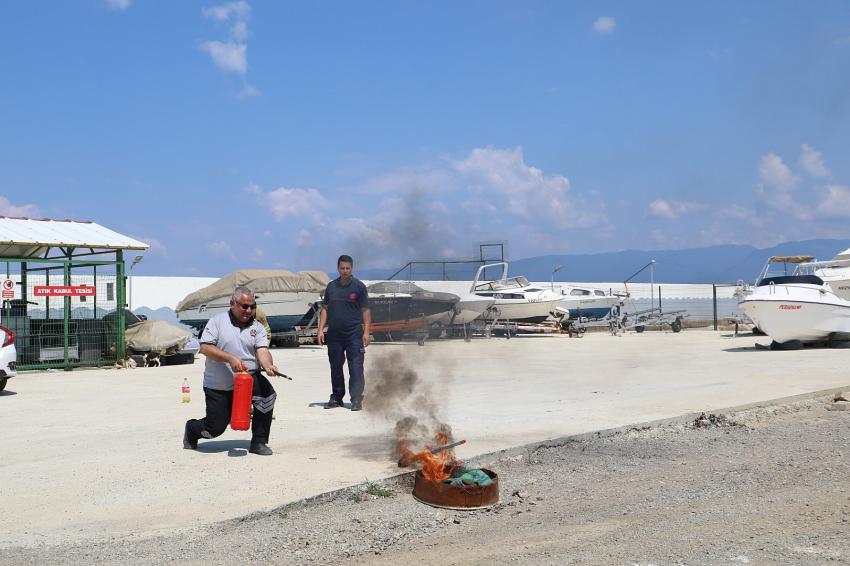 İSKELE MARİNA’DA YANGIN TATBİKATI!